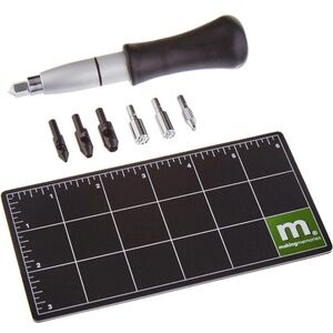 Black Mini Craft Mat with Black Handle Precision Tool Set